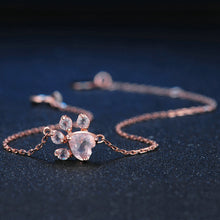 *LIMITED EDITION* Rose Quartz Paw Charm Bracelet