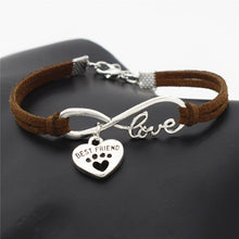 Leather Bracelet Pendant Love Dog