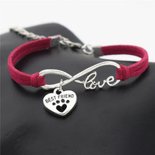 Leather Bracelet Pendant Love Dog