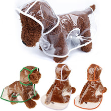 Waterproof Raincoat Transparent Pet Rainwear clothes for Small dogs