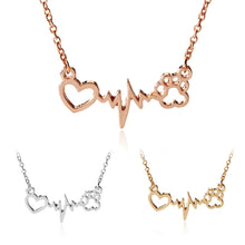 Necklace Heartbeat Paw For Dog Lovers
