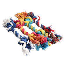 Dog Cotten Chew Braided Bone Rope (Random Color)