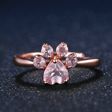 *LIMITED EDITION* Rose Quartz Paw Adjustable Ring